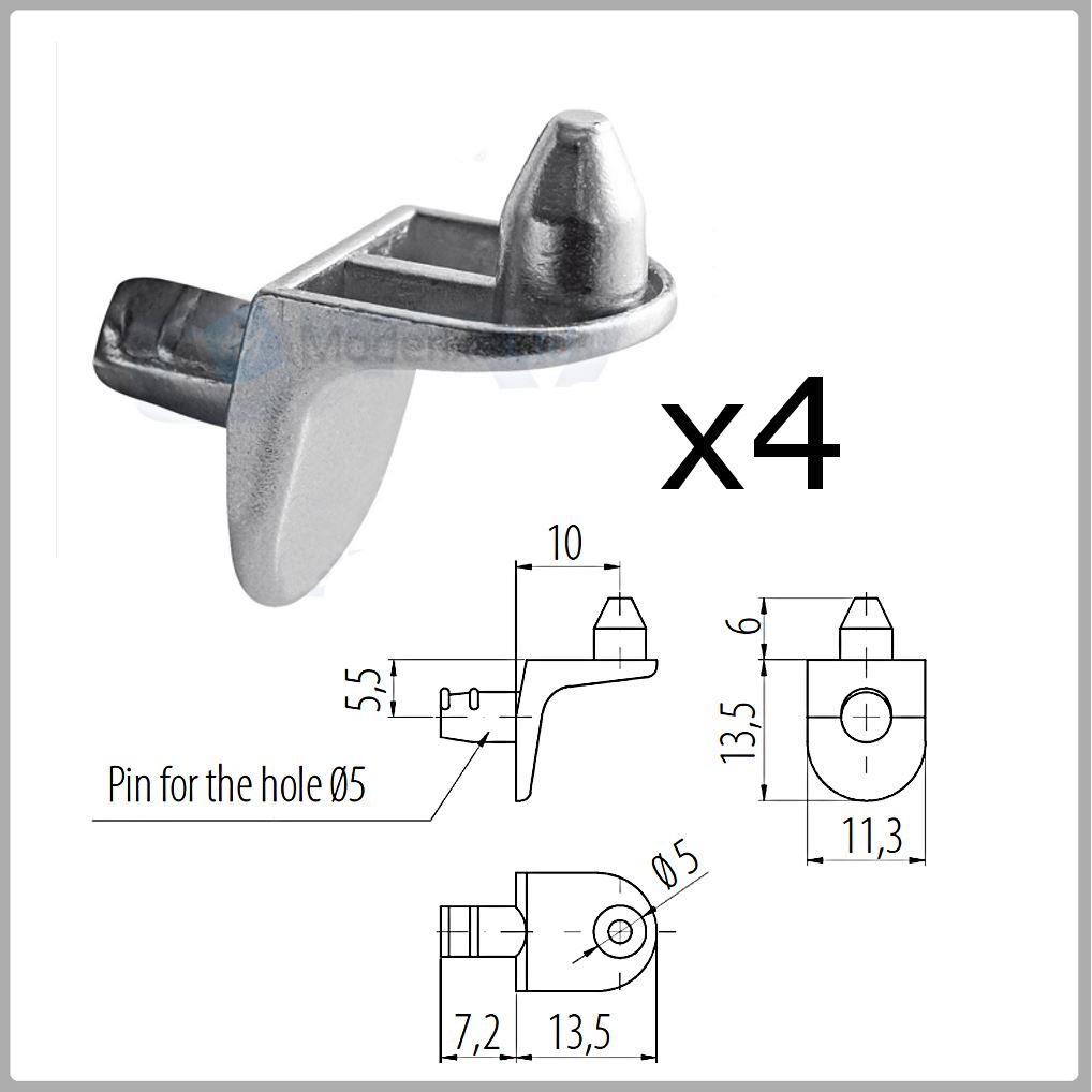 Small Shelf Brackets Glass Shelf Supports with Pin without ALL SIZES