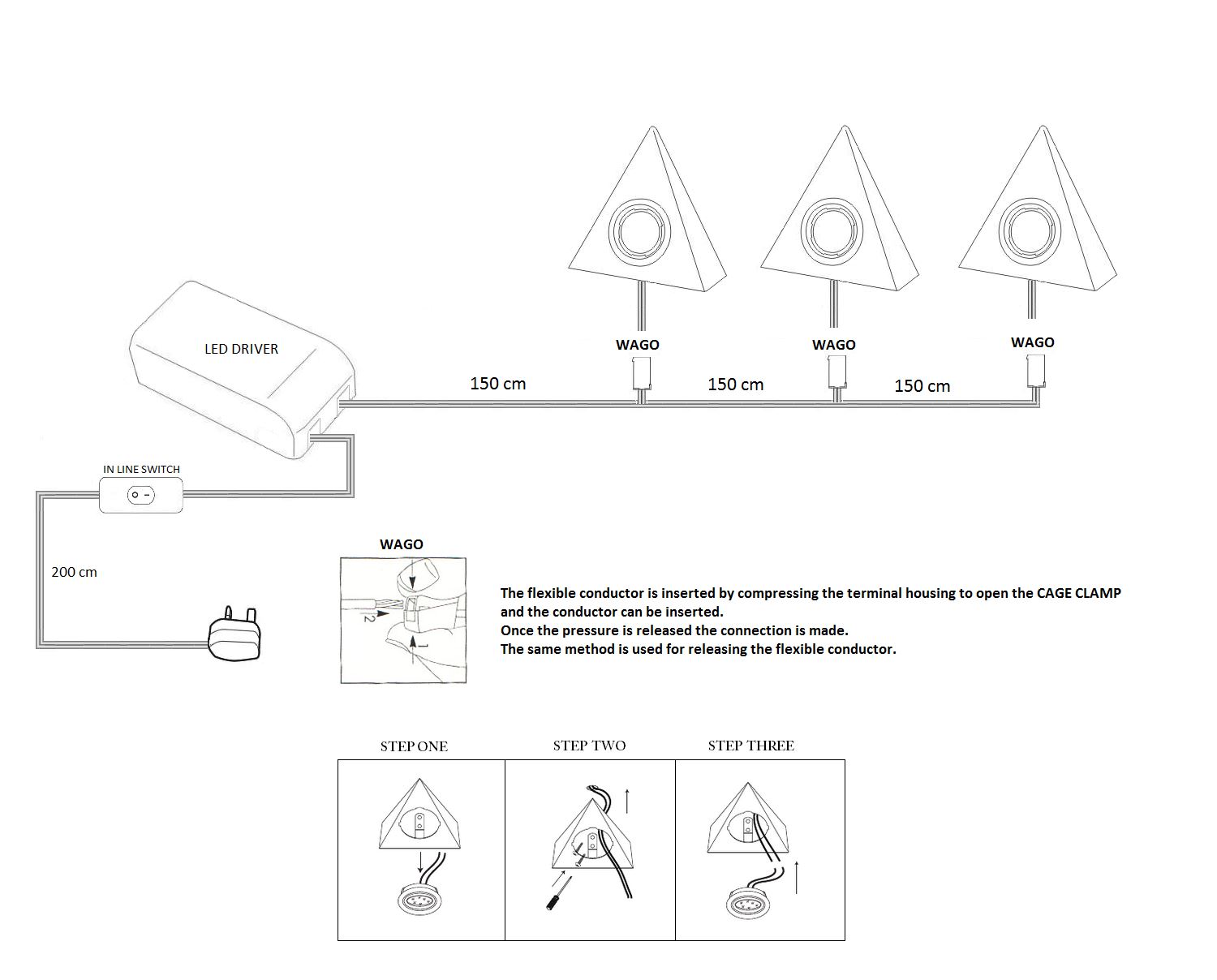 Triangular Under Cabinet Lights Seeshiningstars Led Triangle With Switch Satin Kitchen Under Cabinet Light Set Kit