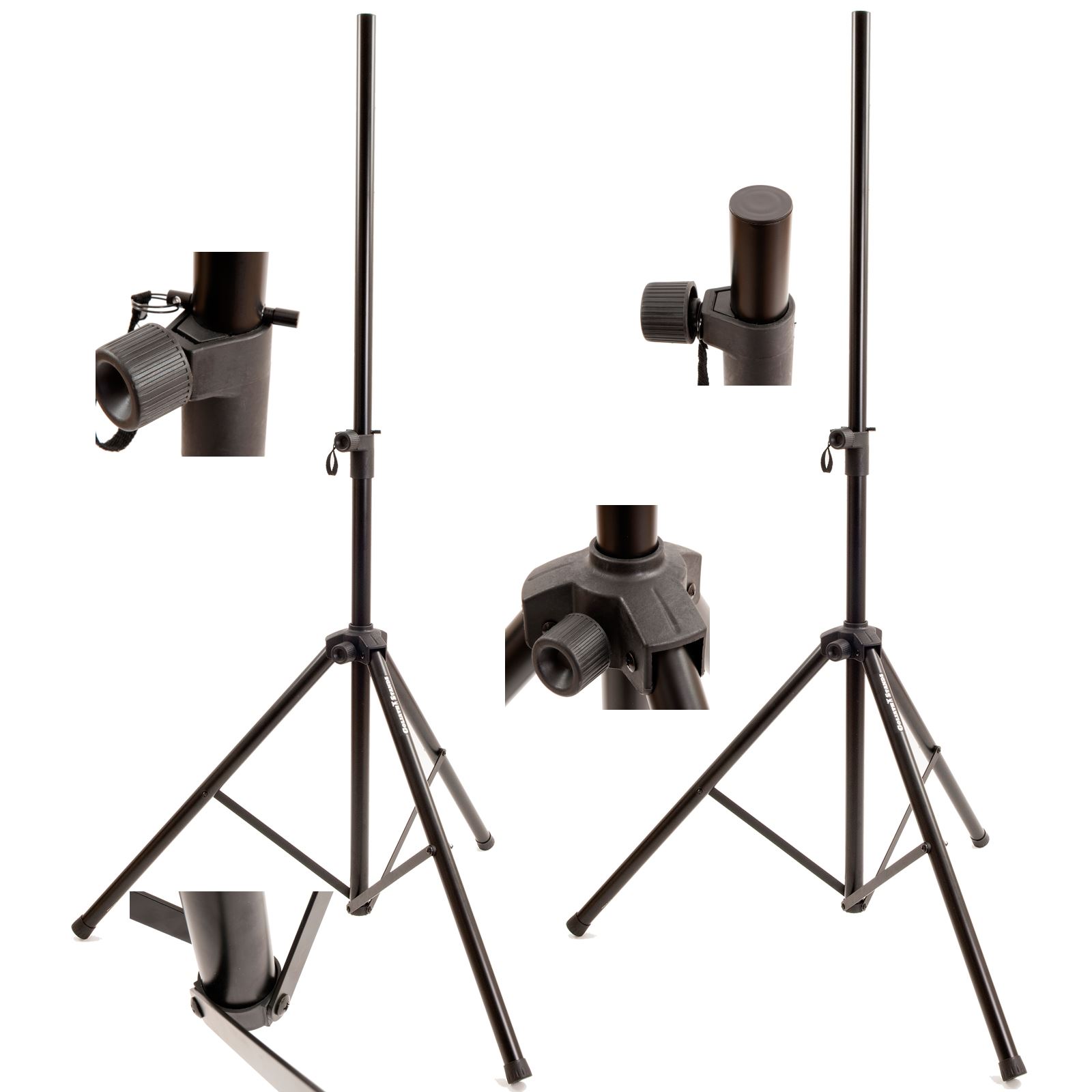 2 x Goliath SSAB01 Lightweight Heavy Duty 35mm Tripod PA Speaker Stand