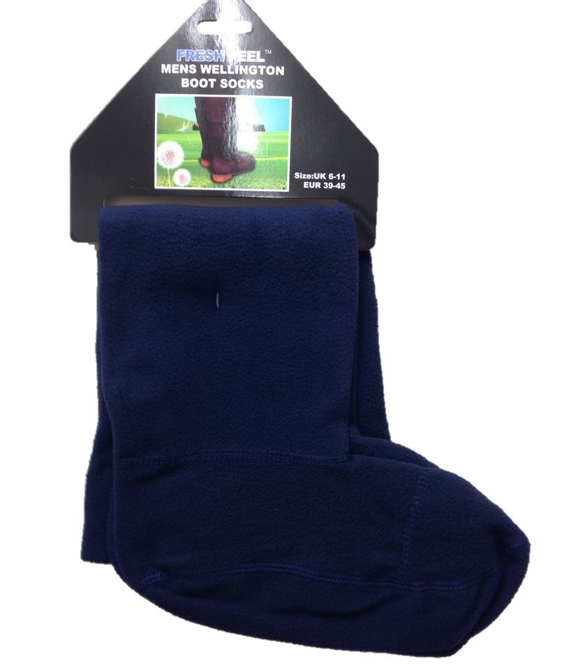Mens & Ladies Fleece Wellie Wellington Boot Socks Liners Welly Warm 6