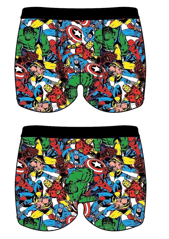 MensCartoonBoxerShortsbatmanflintstonesmarvelspiderman