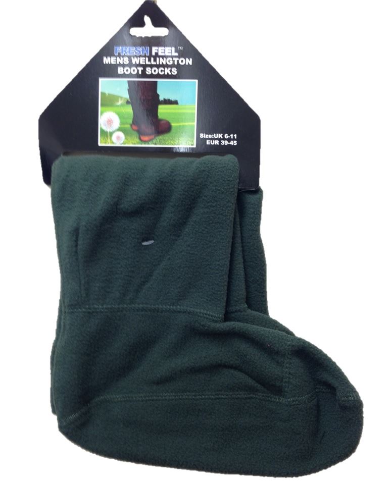Mens & Ladies Fleece Wellie Wellington Boot Socks Liners Welly Warm 6