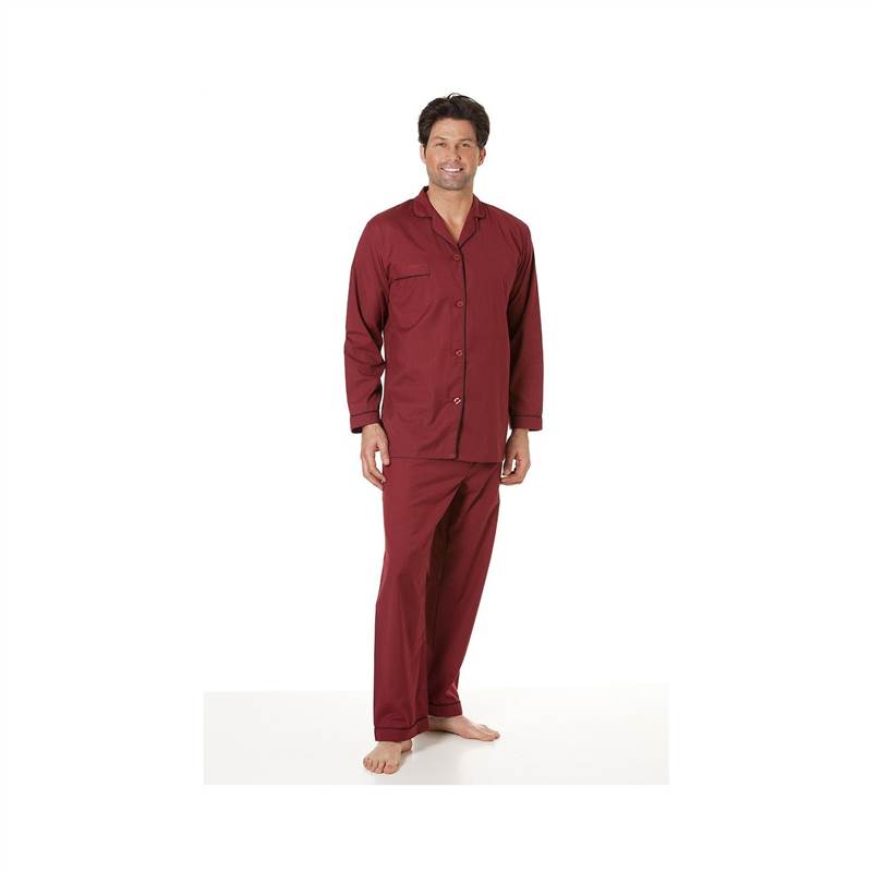 Mens Haigman Easy Care Poly Cotton Plain Pyjamas Pajamas Nightwear Long Sleeve eBay