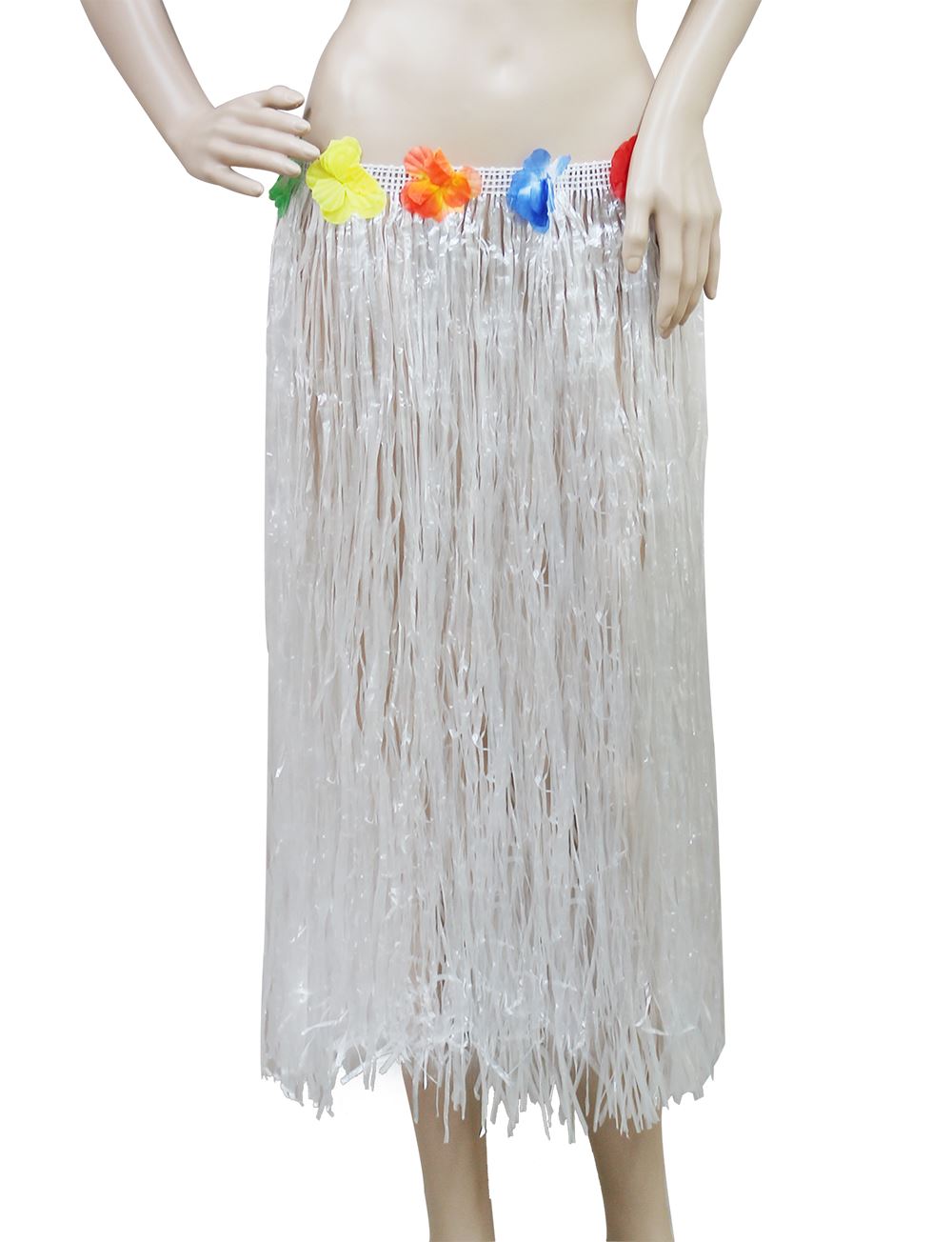 Short Hawaiian Grass Hula Skirt Fancy Dress Costume Accessory Luau with Flowers eBay