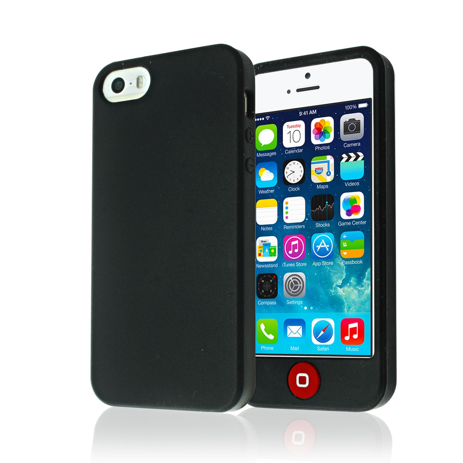 SOFT PLAIN SILICONE WITH BIG BUTTONS BACK GUARD CASE COVER FOR APPLE