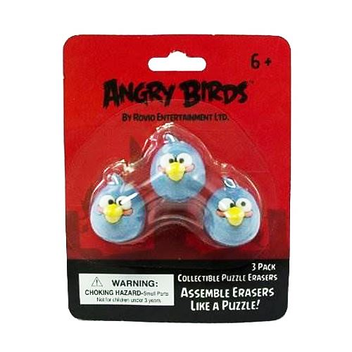ANGRY BIRDS ASSEMBLE ERASERS FUN NOVELTY PUZZLE ERASER 3 PACK