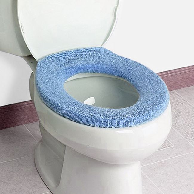 NEW TOILET SEAT CLOTH SOFT WASHABLE LID TOP COVER PAD CLOSESTOOL