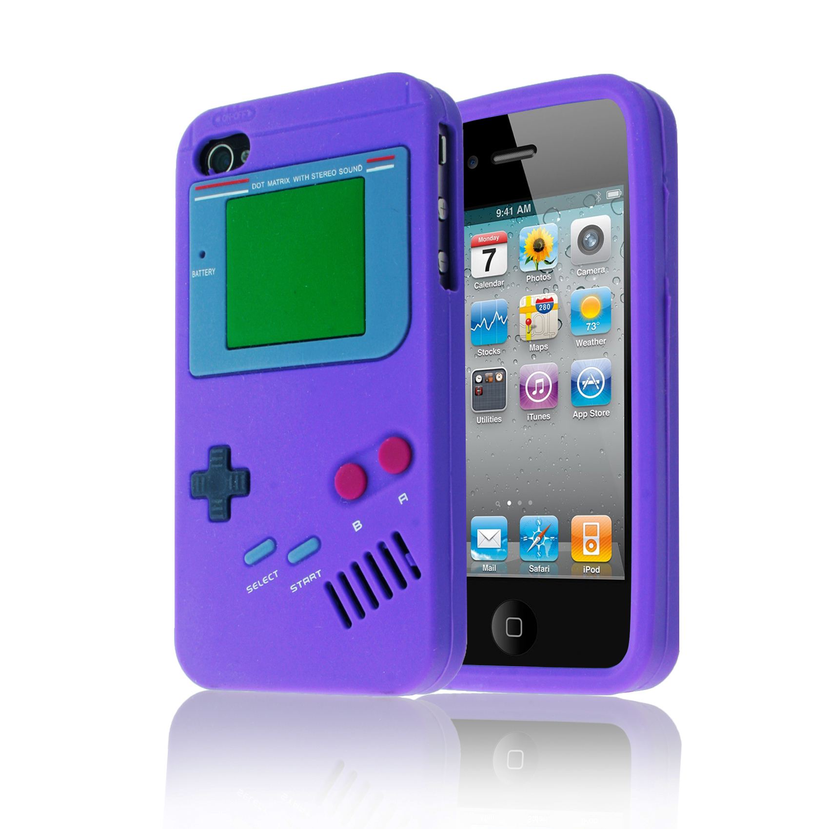 BOY GAME CONSOLE INSPIRED CASE FOR iPhone 4S 4 RETRO STYLE SILICONE