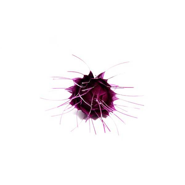 Feather Flower Thistle Bud FL026 - For fascinators, hats & craft use. - Picture 23 of 31