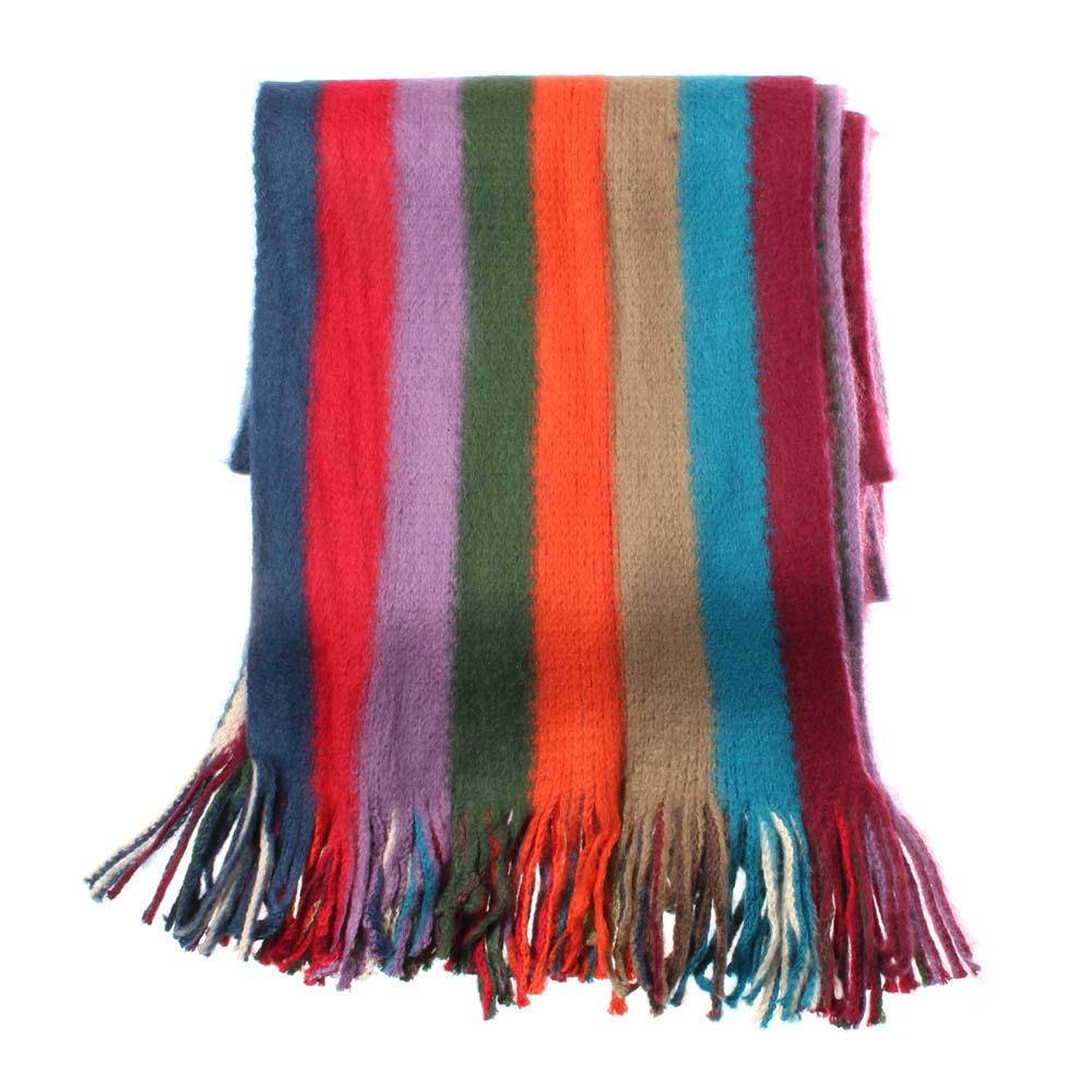 colourful striped scarf