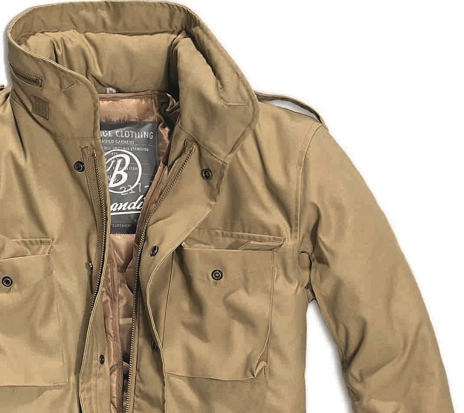 Brandit M65 Military Vintage Parka Jacket Field Army Combat Zip Warm