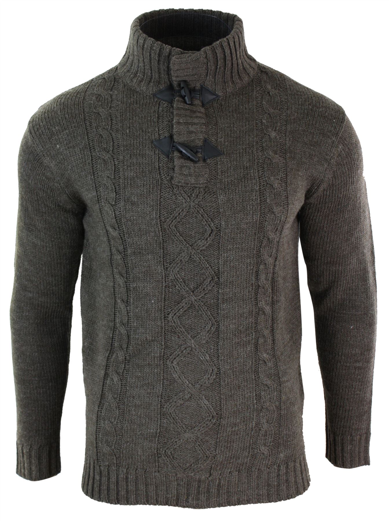 thumbnail image 2 of Men's Shawl Collar Cable-Knit Jumper – Textured Blue Pullover By Newport 2 of 6