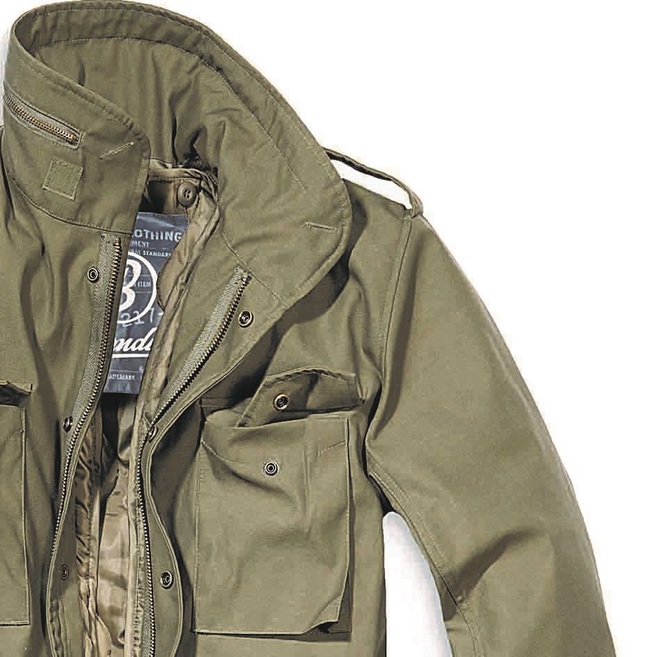 Brandit M65 Military Vintage Parka Jacket Field Army Combat Zip Warm