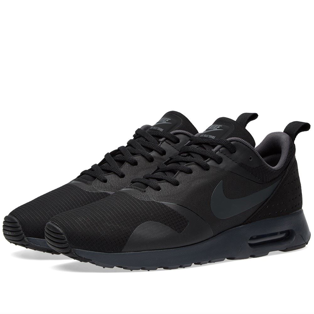 Da Uomo NIKE AIR MAX TAVAS NERO E ANTRACITE UK10 OTTIMO Da Uomo NIKE AIR MAX TAVAS NERO E ANTRACITE UK10 OTTIMO