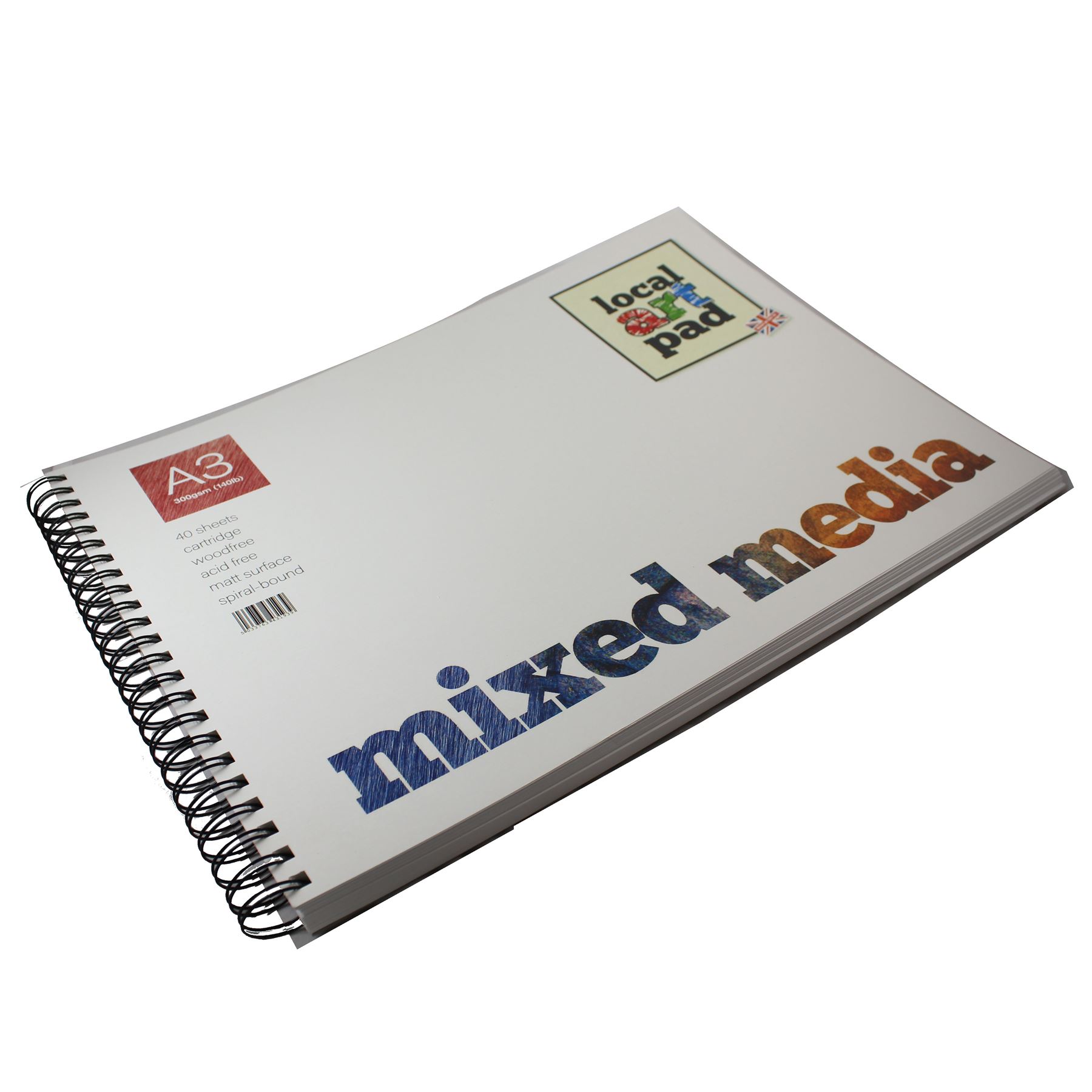 Local Art Pad Mixed Media 300gsm Matt surface cartridge paper pad heavy