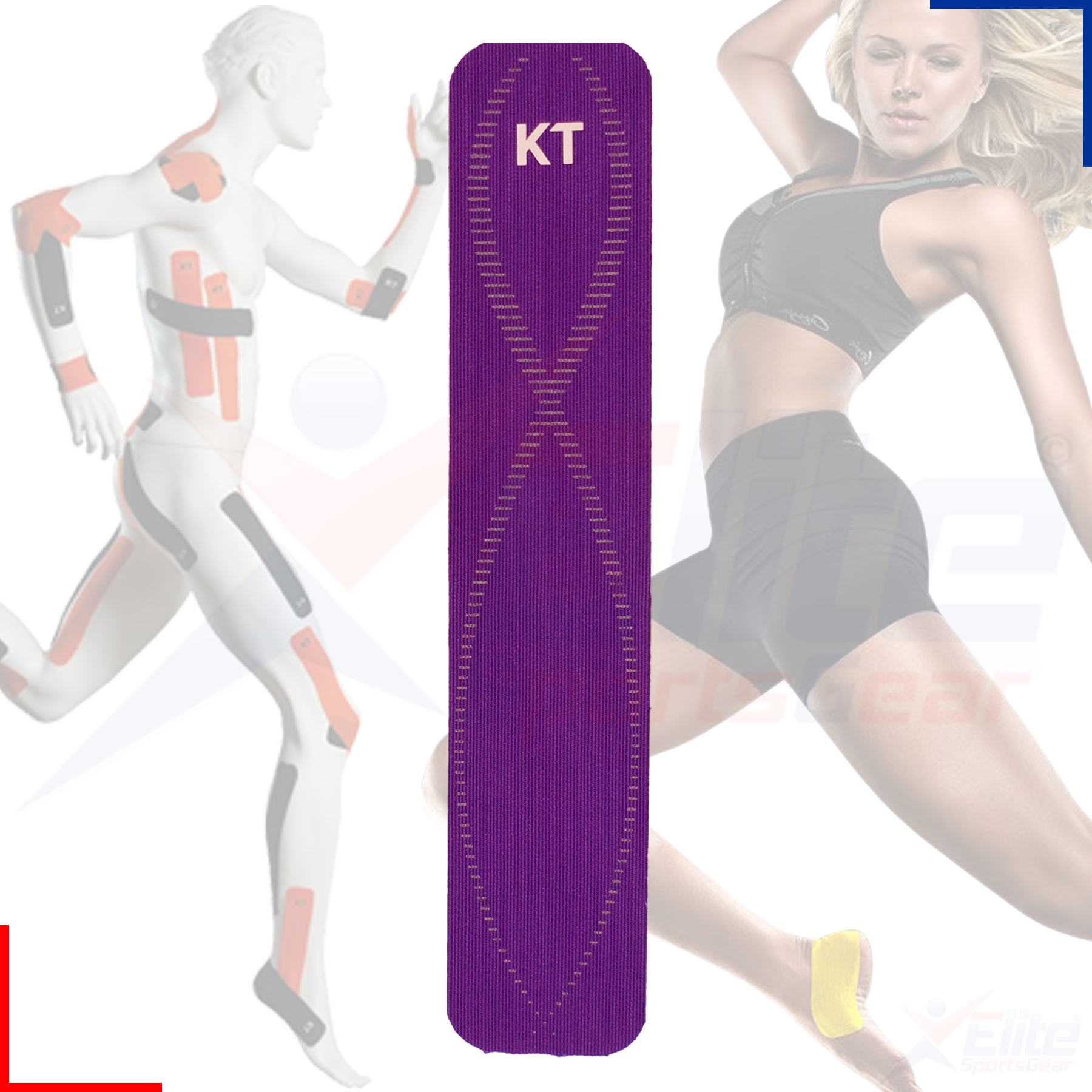 KT Tape Pro Synthetic Kinesiology Therapeutic Fitness Tape Precut