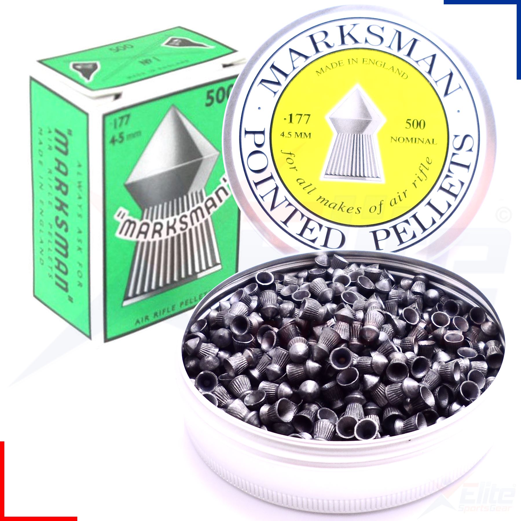 Marksman .177 .22 Domed Pointed Airgun Rifle Pistol Hunting Lead