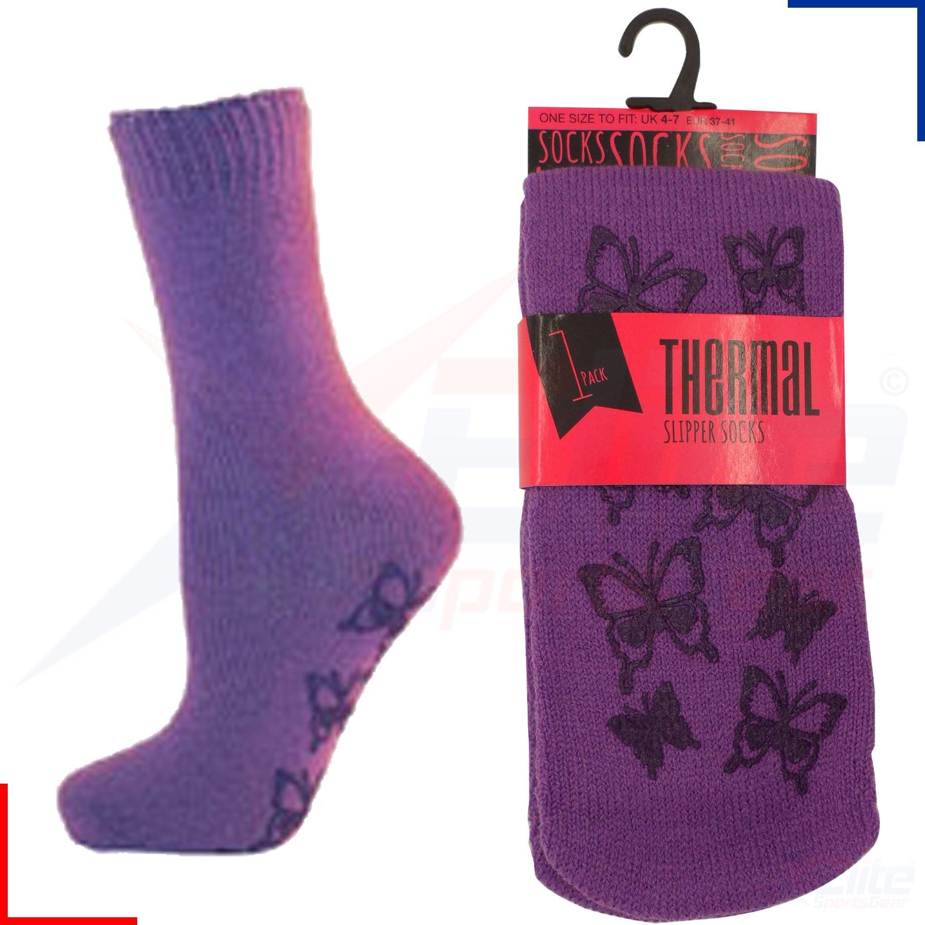 Ladies Womens Thermal Gripper Slipper Warm Winter Socks Non Slip Skid