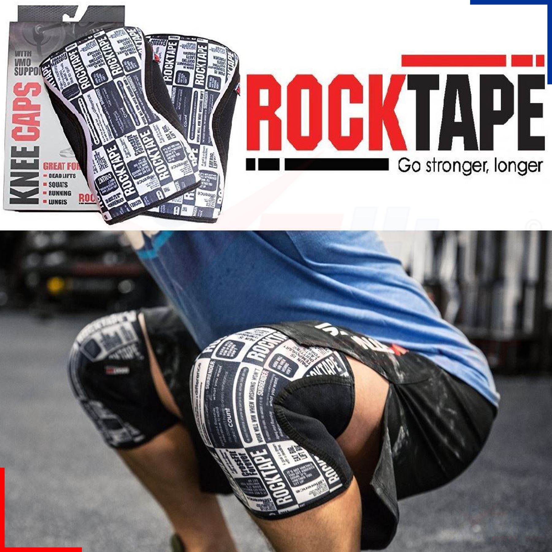 Rocktape Manifesto 7mm Knee Caps CrossFit Powerlifting Weightlifting