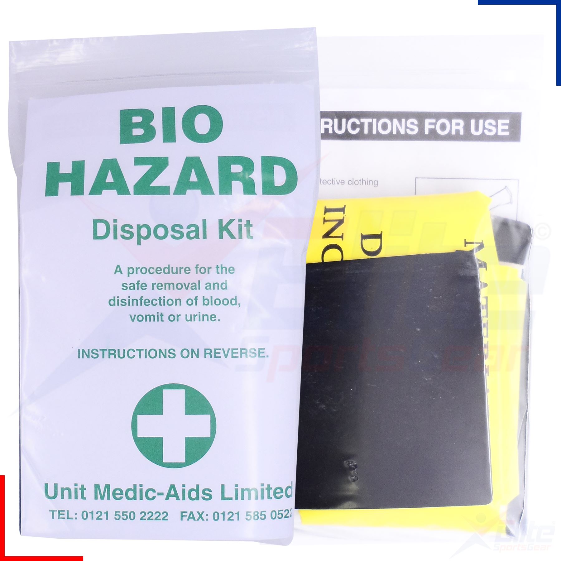 Biohazard Body Fluid Spill Disposal Kit Blood Vomit Sick Urine Self