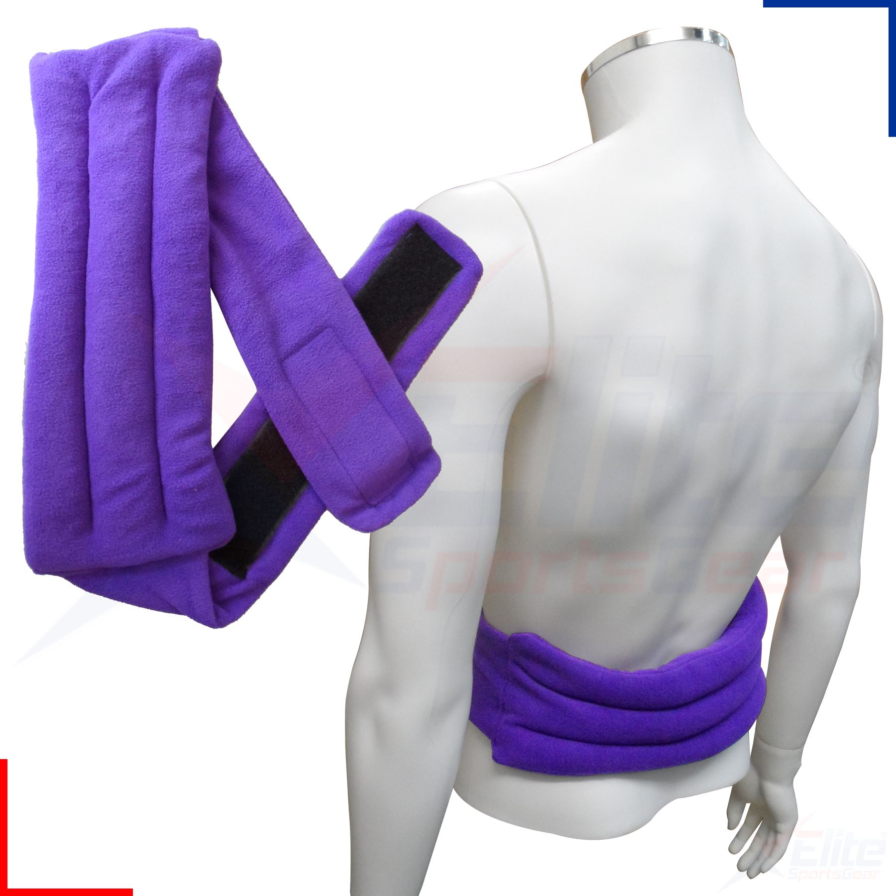 Hot or Cold Back Fleece Wheat Heat Pack Bag Velcro Waist Belt Muscle