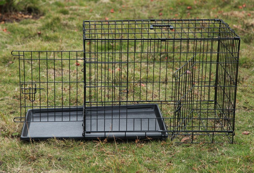 Dog Crates Cages Puppy Pet folding metal foldable 24 30 36 42 48inch