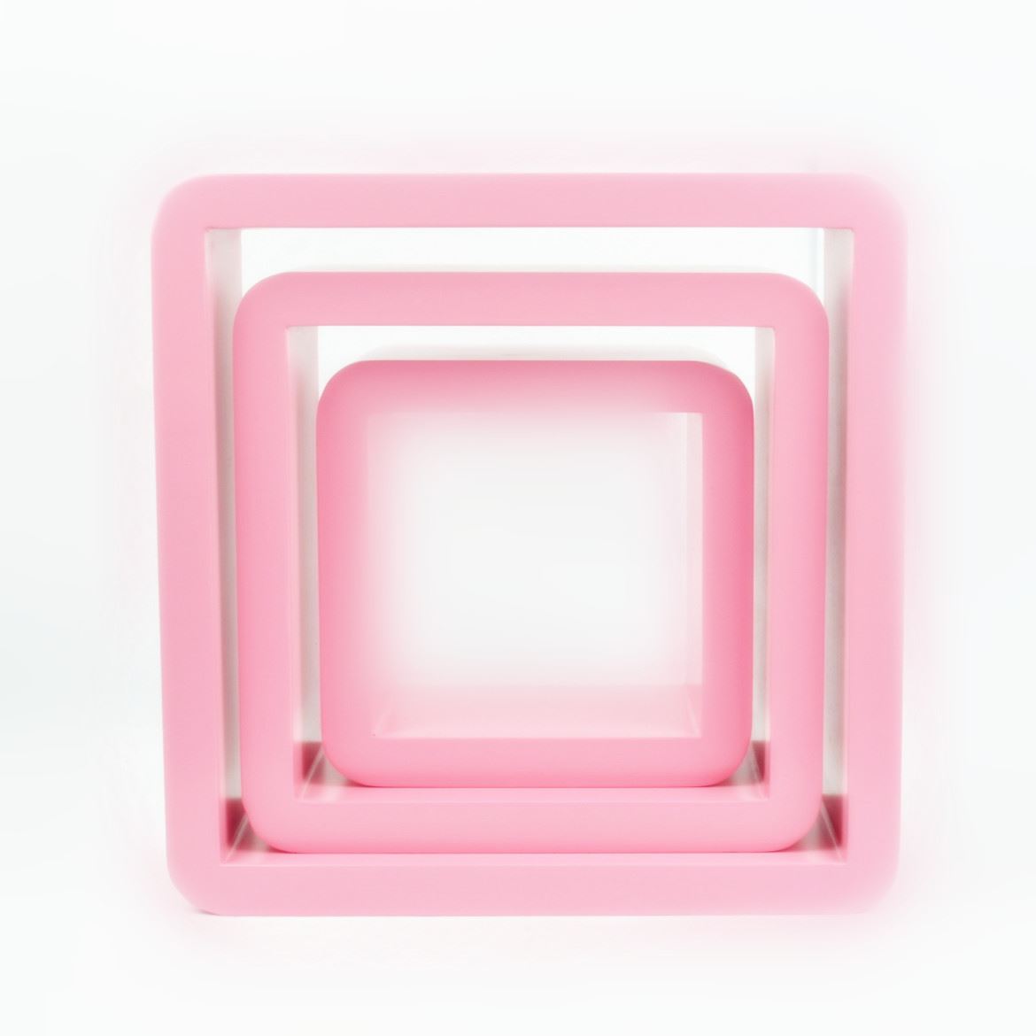 Details about Set of 3 pcs of Cube Wall Shelves MDF shelf round corner 