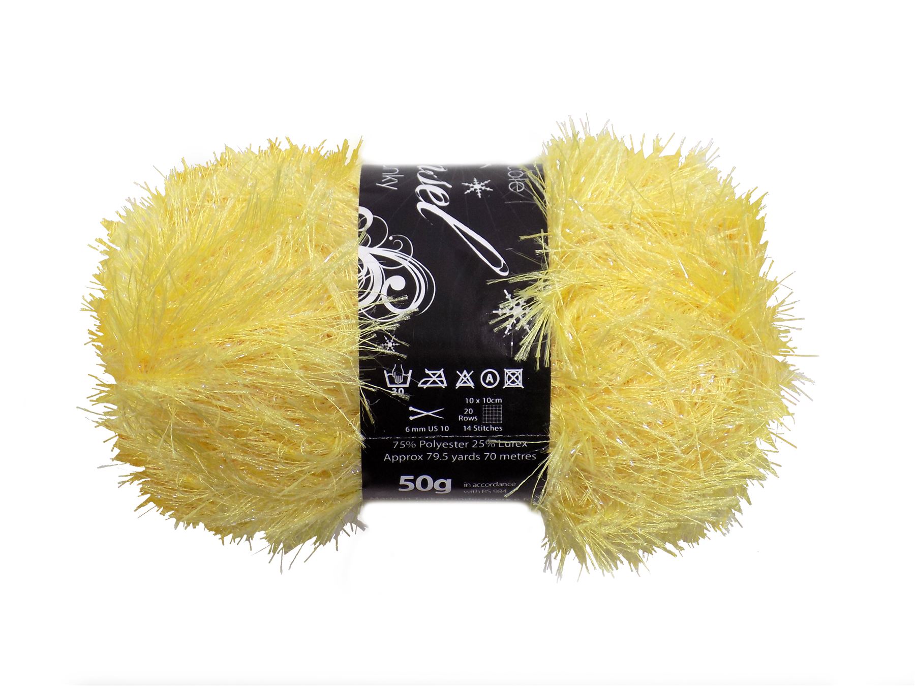 Tinsel Sparkle Eyelash Chunky 50g Wool Yarn Ball Free Scarf Pattern *30