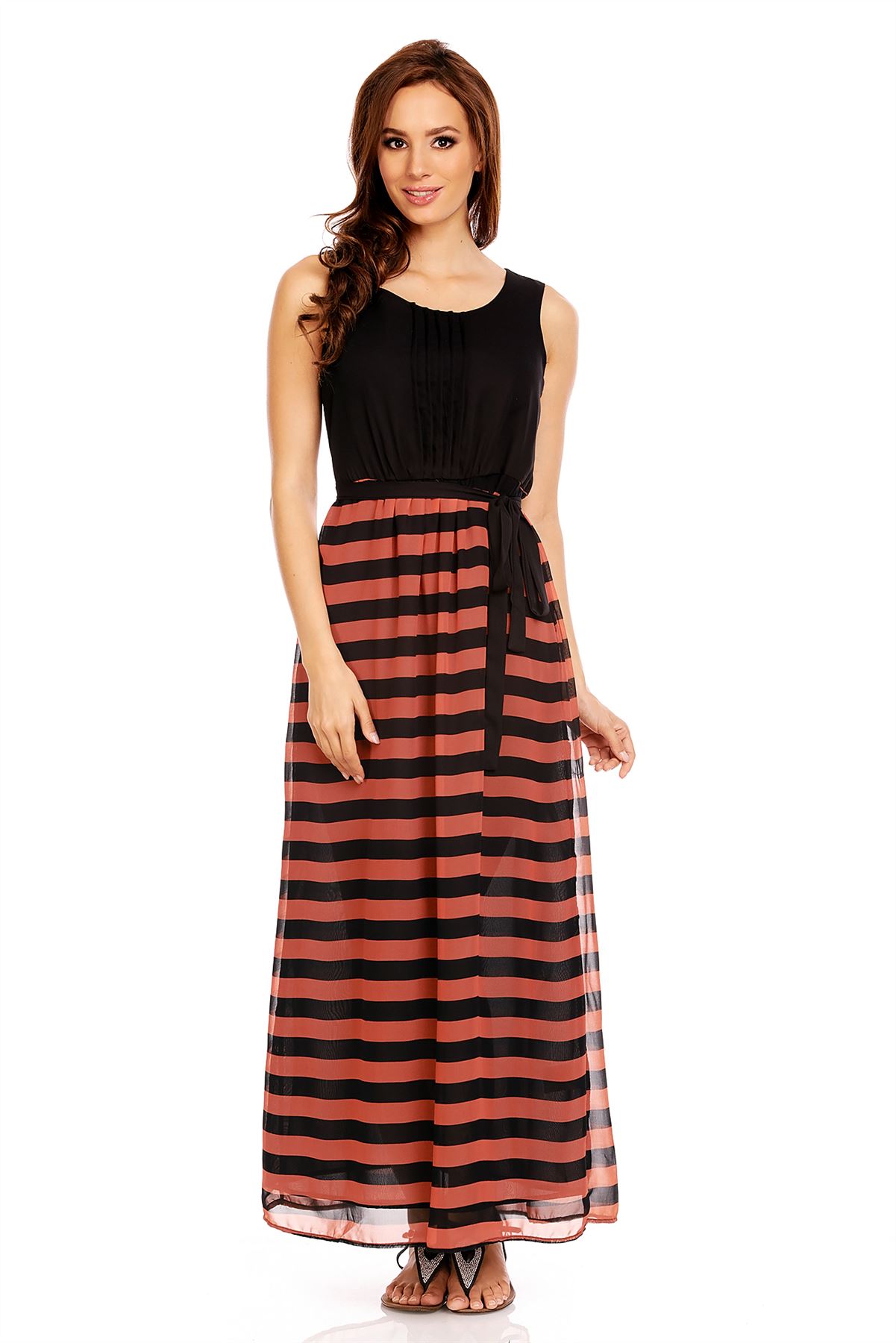 Womens Striped Floral Beach Evening Long Maxi Summer Day Dress Plus