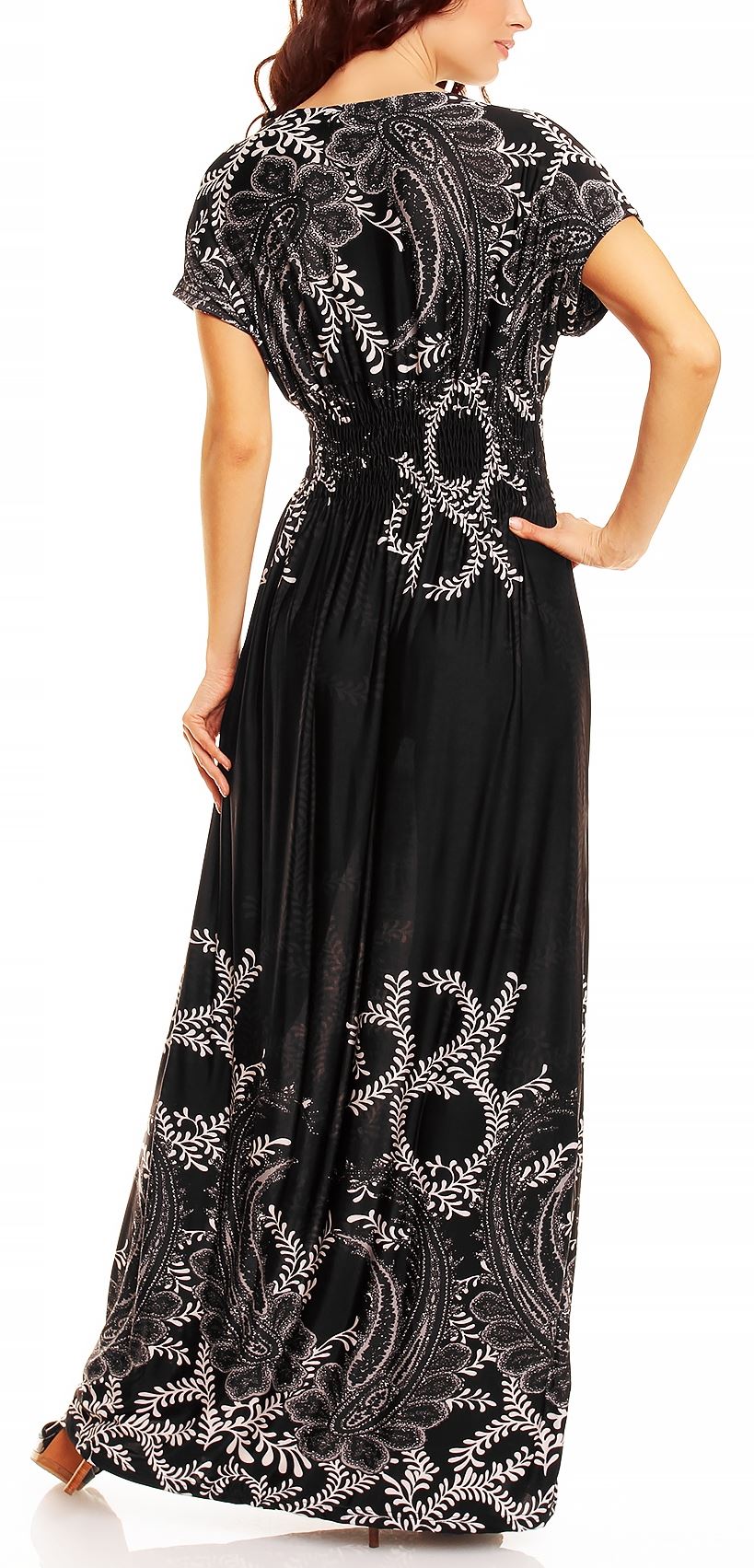 Ladies Floral Print Summer Beach Casual Holiday Sundress Maxi Day Dress