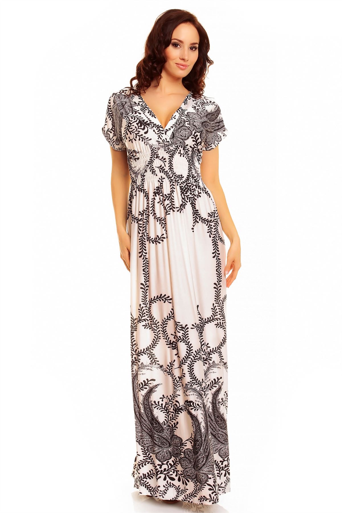 Womens Floral Summer Casual Beach Holiday Long Maxi Day Dress Plus Size UK 826 eBay