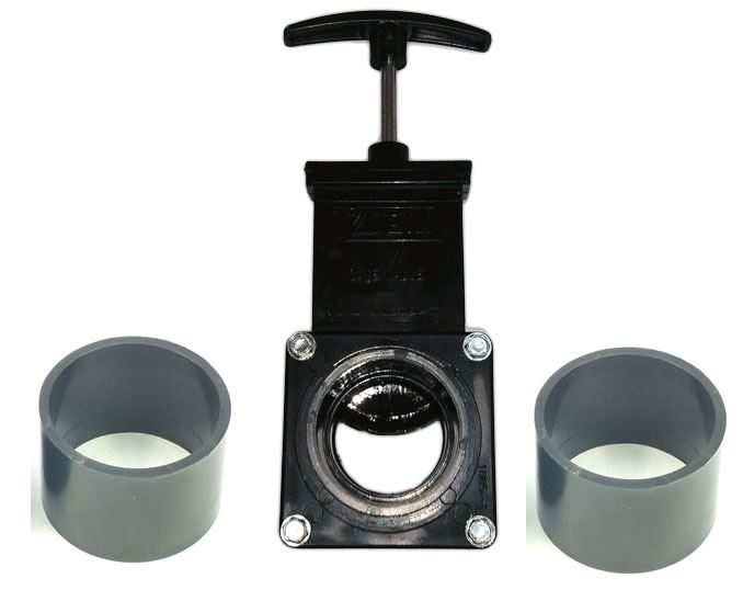 Slide Gate Valve Valterra Outlet Drainage Pipe Koi Fish Pond Filter 1.5