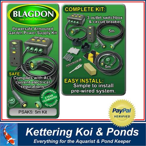 Blagdon Powersafe Armoured Pond Power Supply Kit PSAK5 eBay