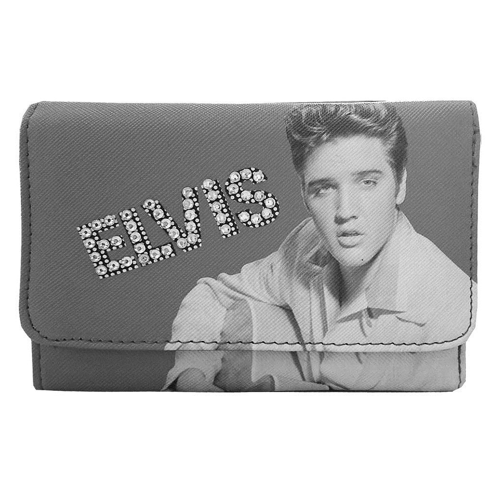 Women Elvis Presley Diamante Young with Guitar Vintage Faux Leather