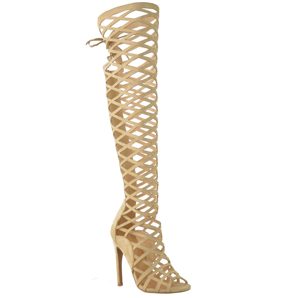 gladiator knee high heel sandals womens cut out lace knee high heel gladiator boots gladiator knee high heel sandals womens cut out lace knee high heel gladiator boots