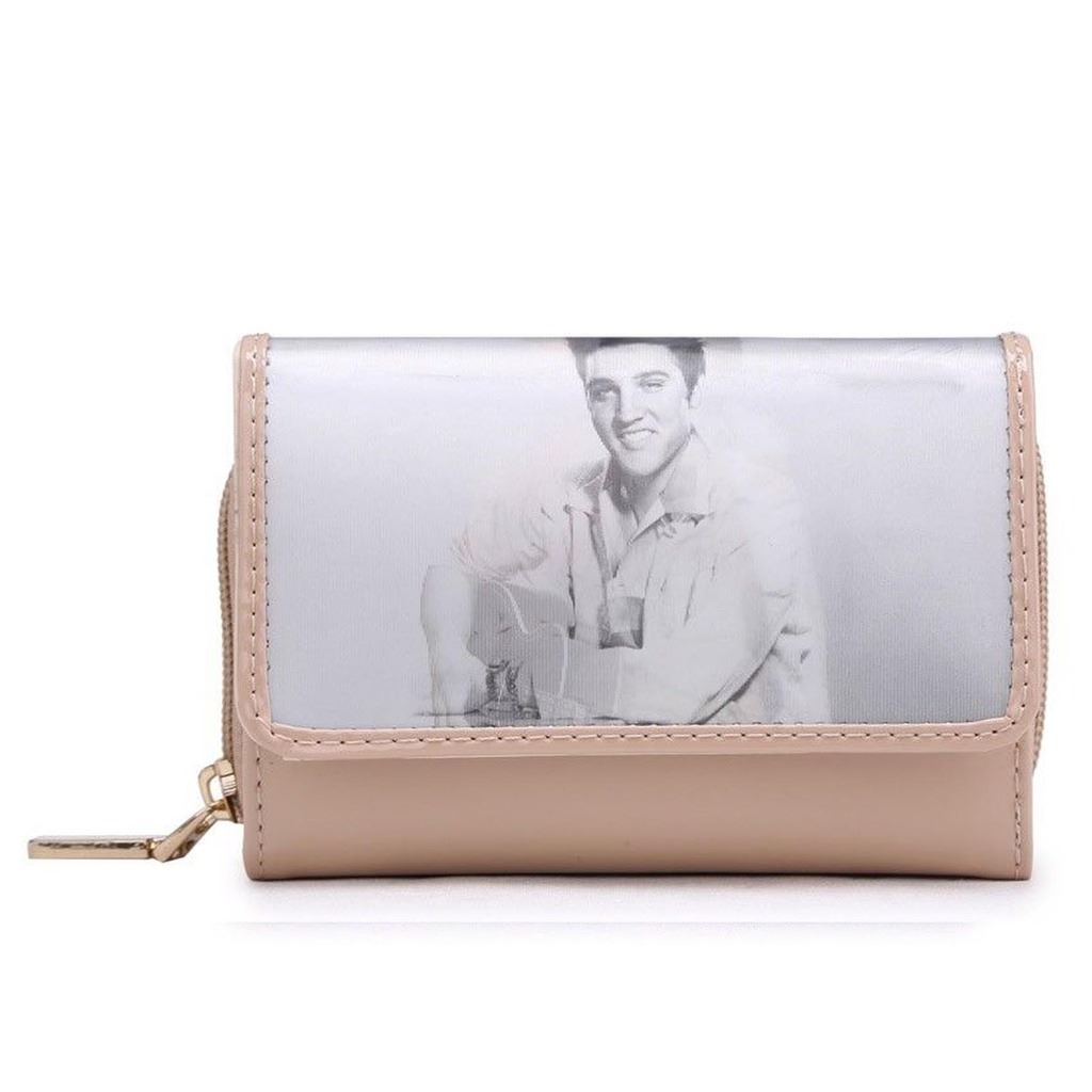 Womens Ladies Elvis Presley 3d Holographic Vintage PU Patent Wallet