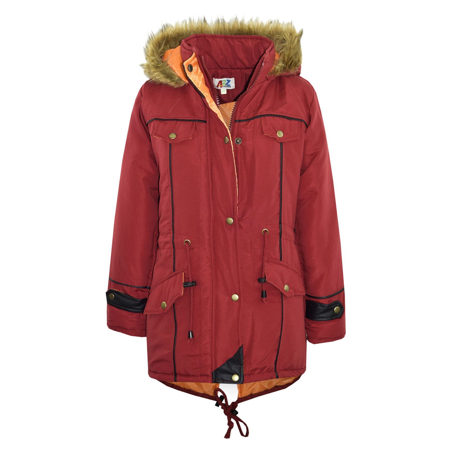 girls coat designer s parka jacket long faux fur hooded girls coat designer s parka jacket long faux fur hooded