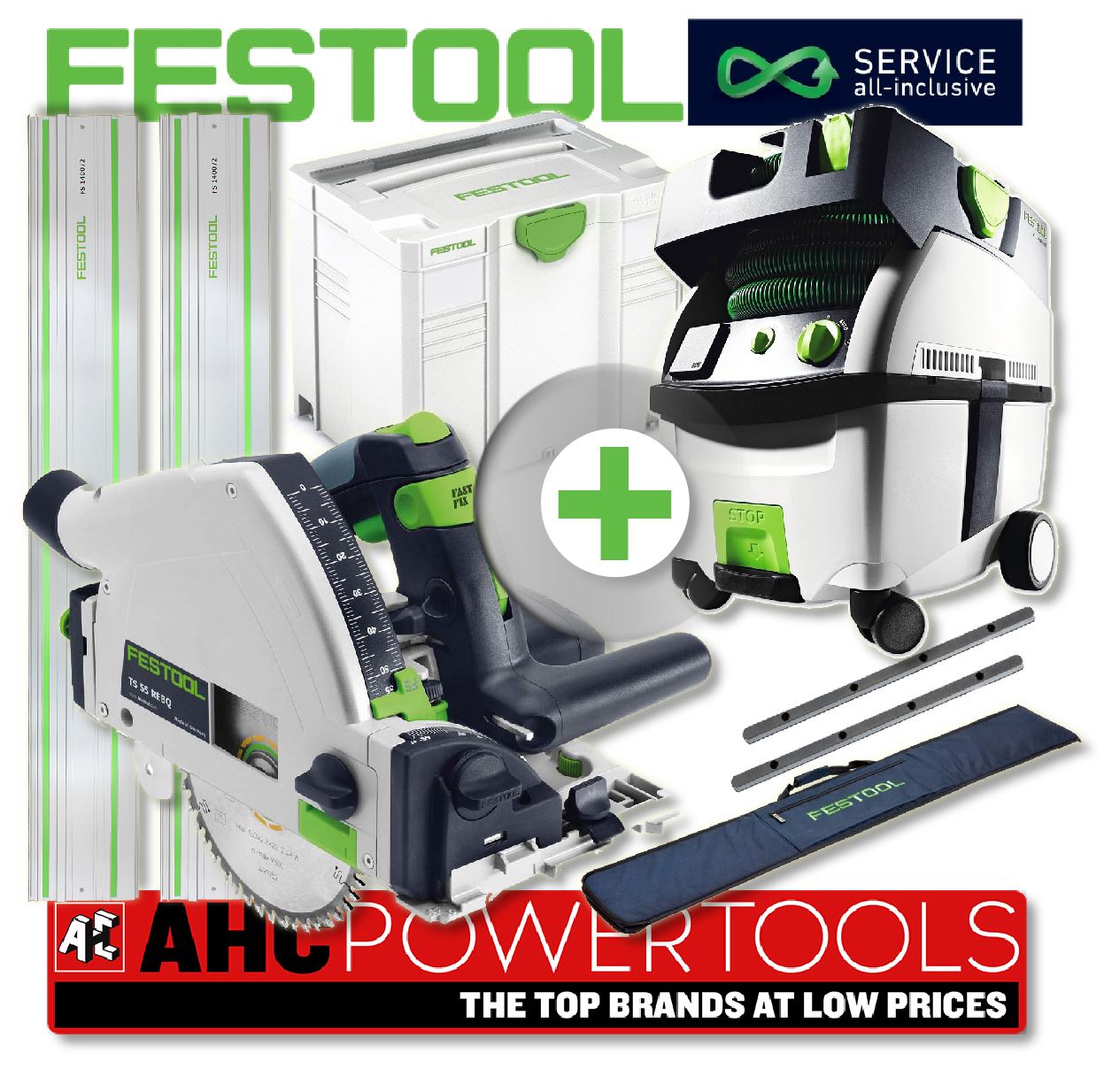 Festool Circular Saw TS 55 REBQPlusFS GB & CTL Midi Dust Extractor