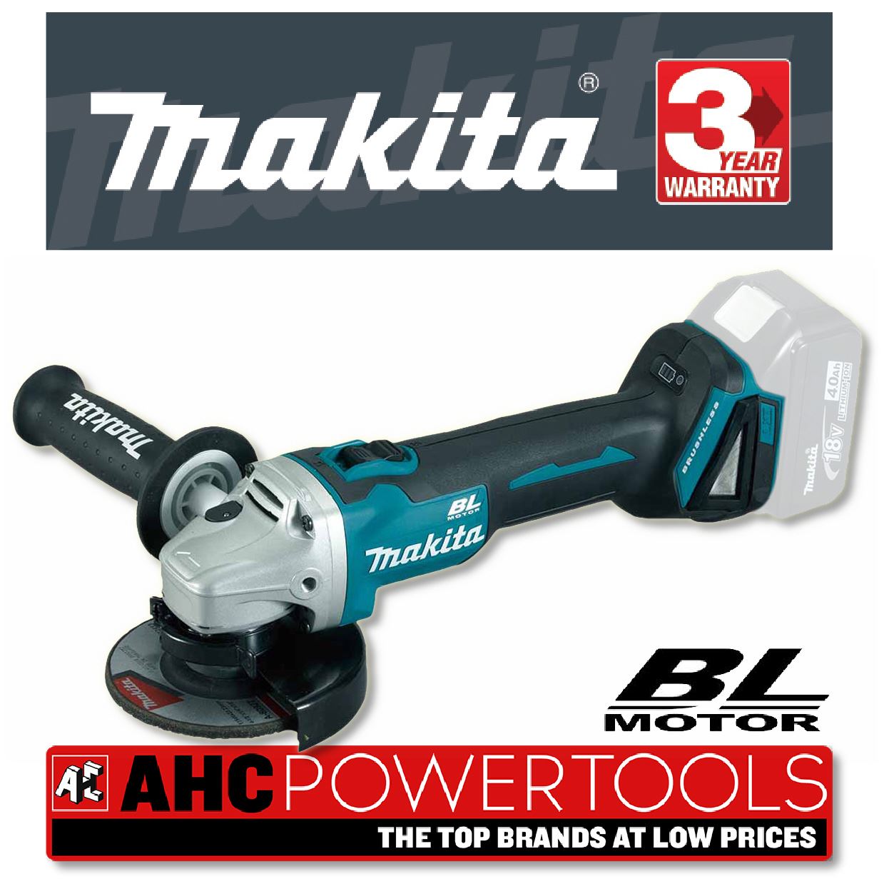 Makita DGA504Z Angle Grinder 18V LXT Cordless Brushless li-ion 125mm ...