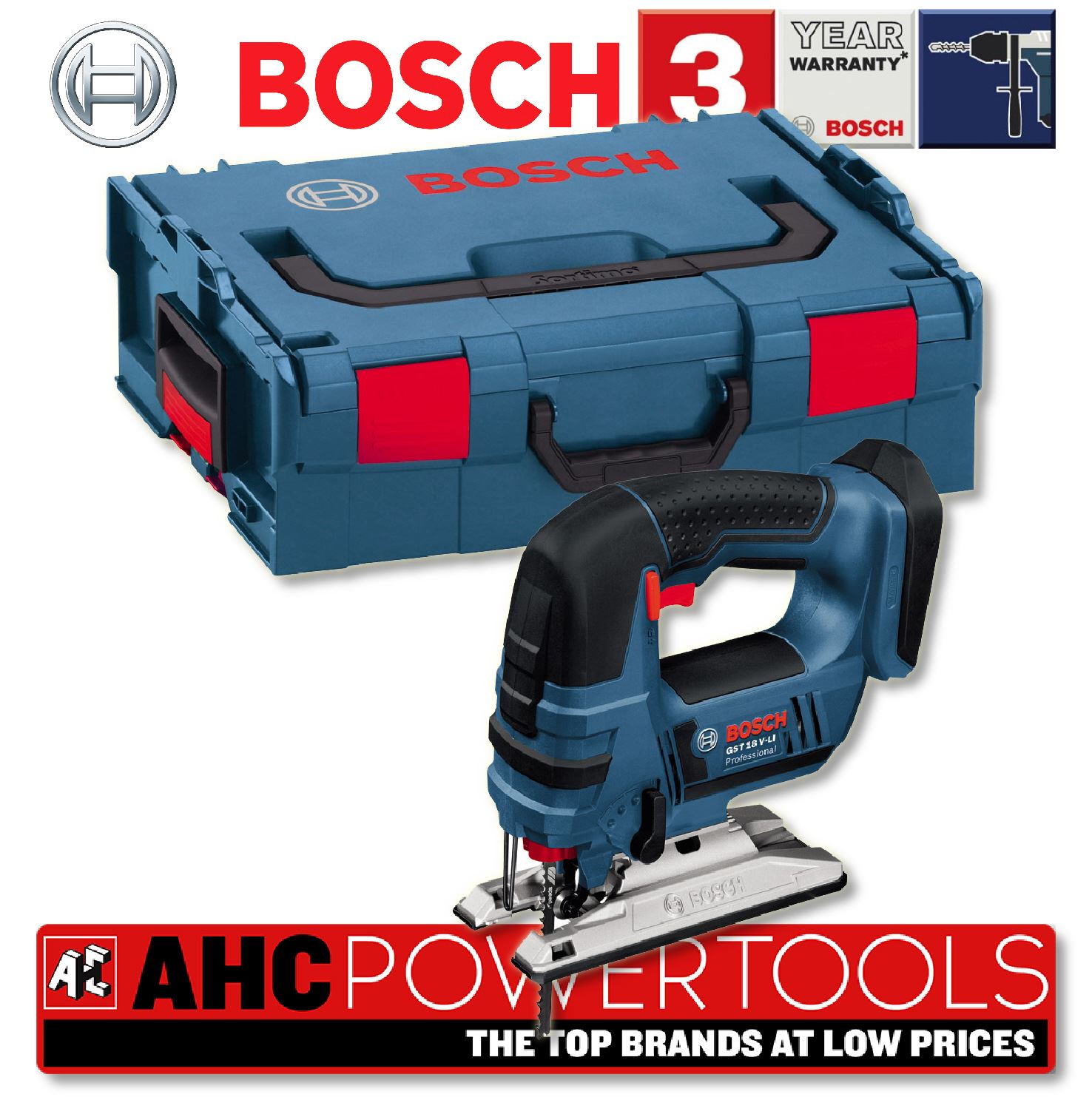 Bosch GST18V LIN Professional 18V Cordless Jigsaw Body Only in L Boxx