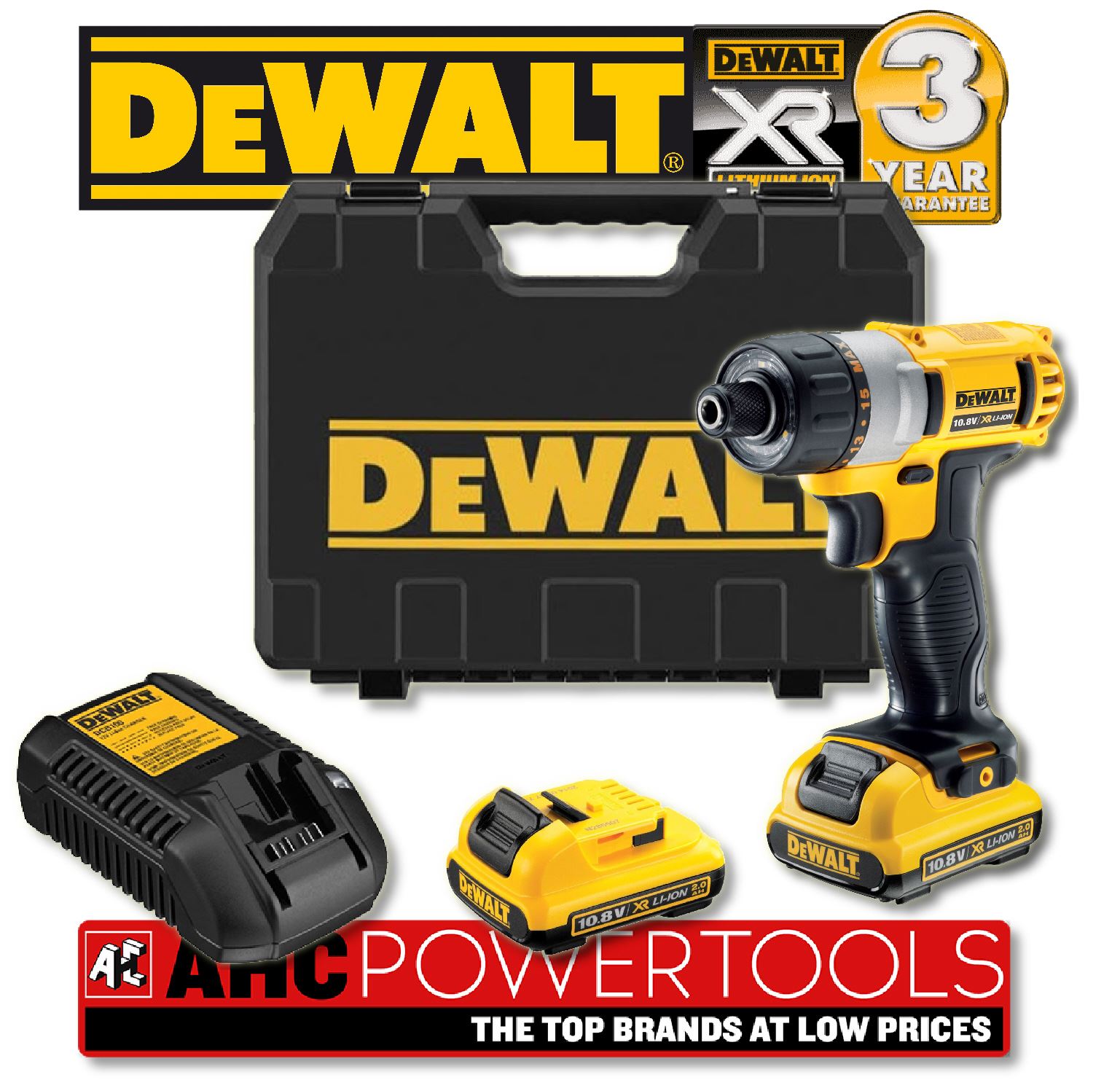 Dewalt DCF610D2 10.8V Cordless Compact Screwdriver (2 x 10.8V 2.0ah) eBay