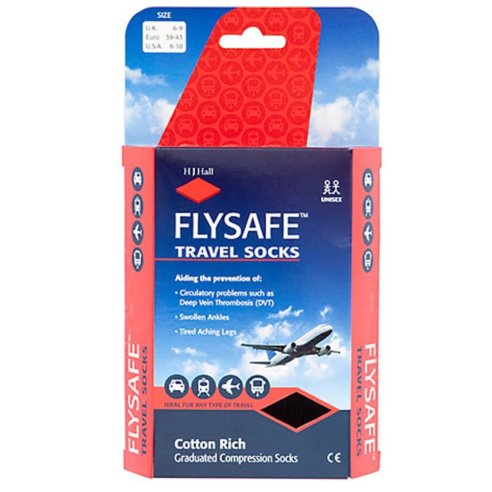 HJ747 | Flysafe Compression Travel Socks | DVT Prevention | Cotton Rich ...