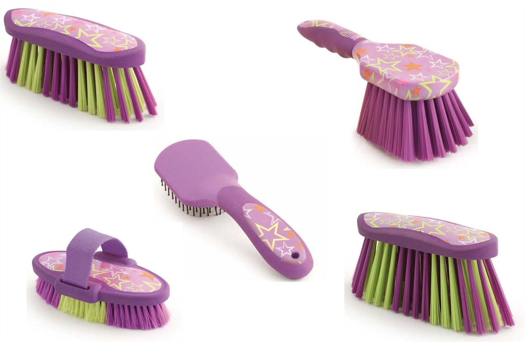 BENTLEY EQUESTRIAN HORSE GROOMING KIT DELUXE 5PC BRUSH GIFT SET LUCKY