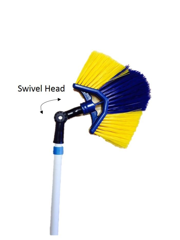 Extendable Cobweb Brush Angled Head Feather Duster Long Reach Telescopic Handle eBay