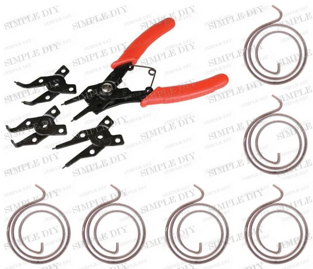 Replacement Door Handle Spring Repair Kit 3 Coil & Circlip Pliers