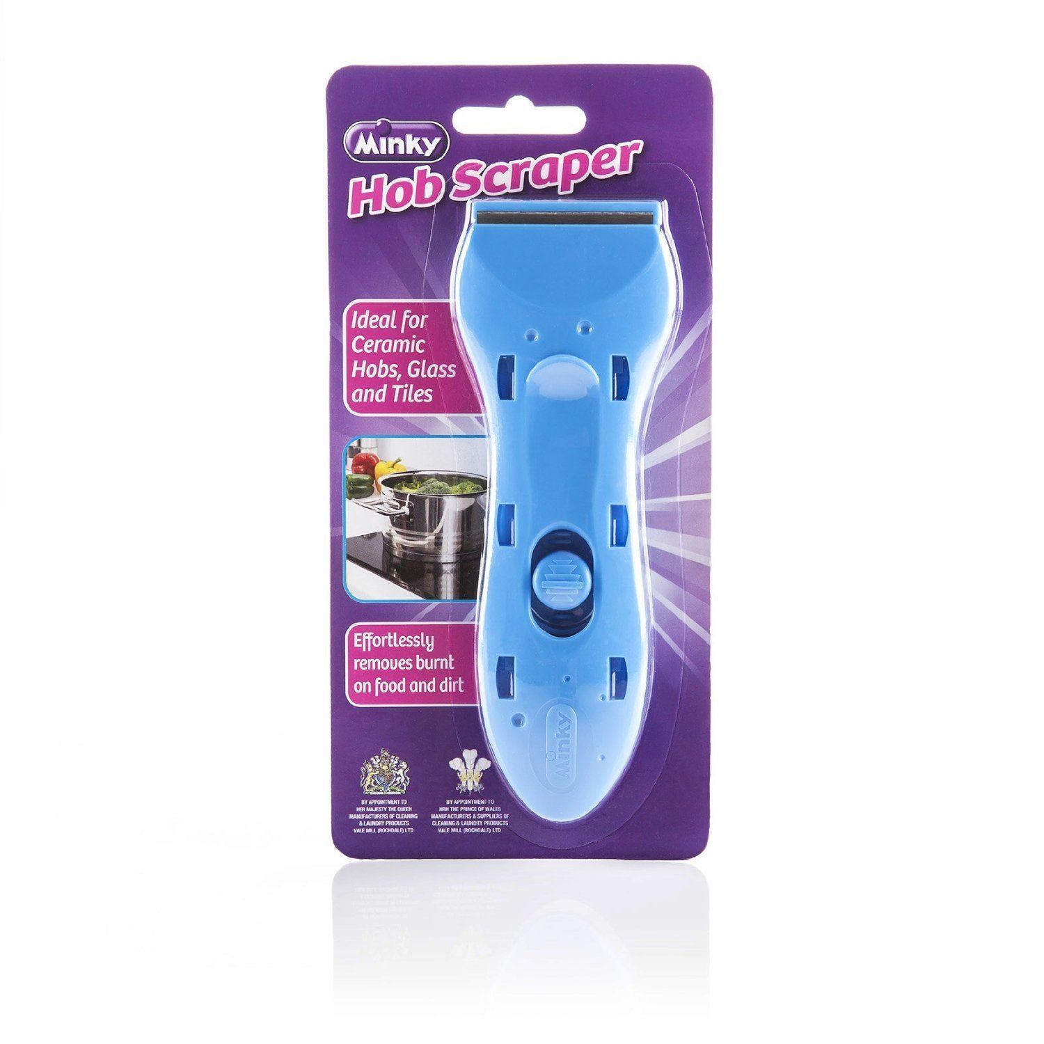 Minky Glass & Ceramic Hob Scraper Easily Removes Burnt on Food