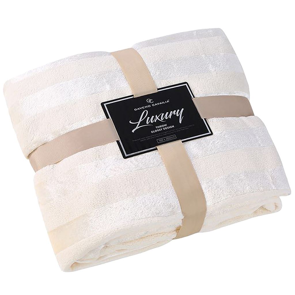 New Glossy Luxury Throws Soft & Warm Cosy Fleece Blanket Sofa Bed