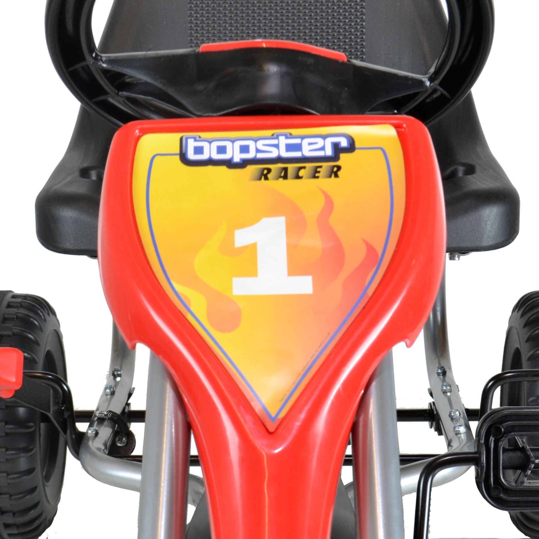 BOPSTER CHILDRENS KIDS PEDAL GO KART CART WITH PLASTIC WHEELS AND HAND