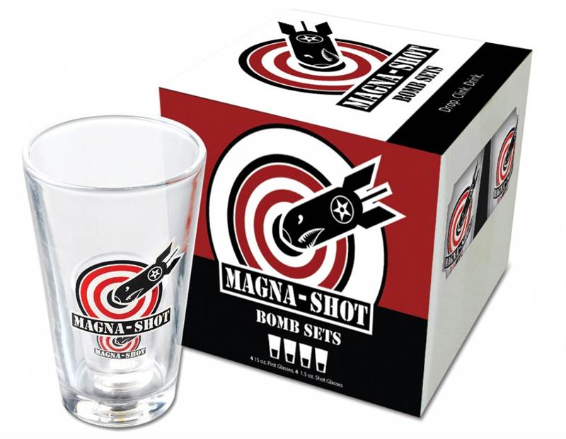 MagnaShot Bomb Shot Glass Set incl Pint Glass 4 pack great w