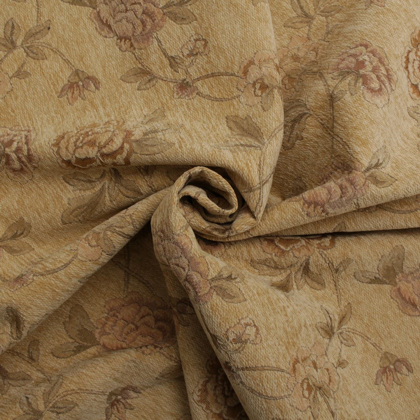 FLORAL DISTRESSED VINTAGE TRADITIONAL TAPESTRY CURTAIN CUSHION